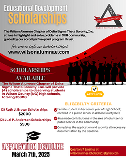 Red and White Modern Scholarship Program Flyer